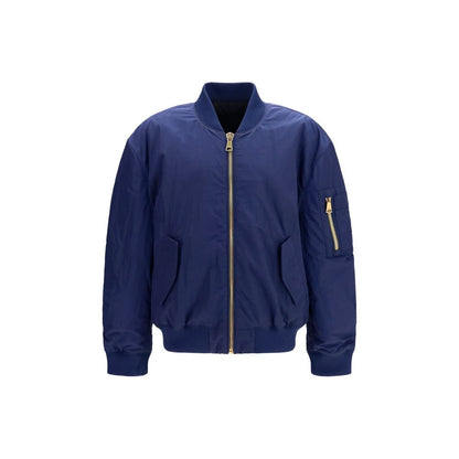Balmain Blue Polyamide Bomber