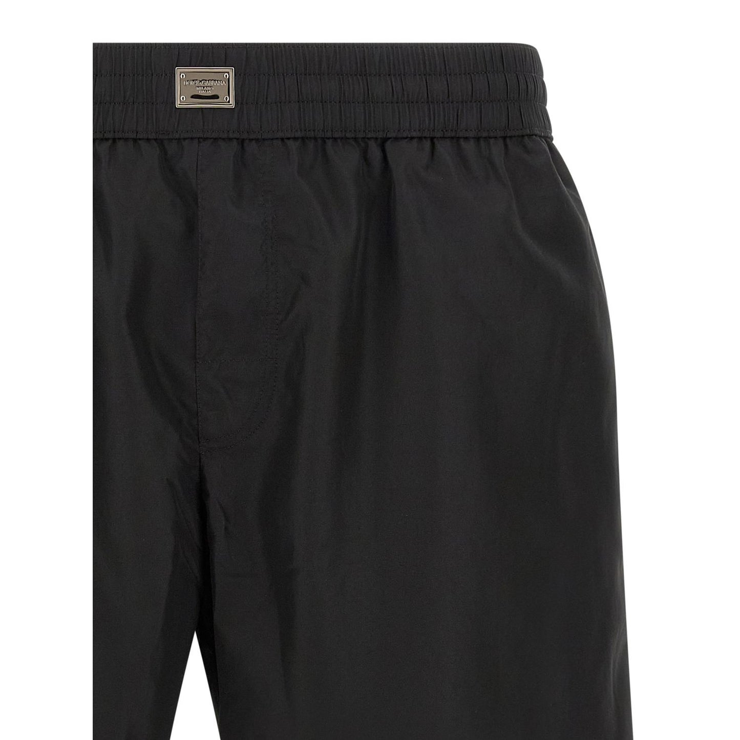 Dolce & Gabbana Black Polyamide Swim Shorts