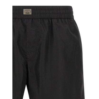 Dolce & Gabbana Black Polyamide Swim Shorts