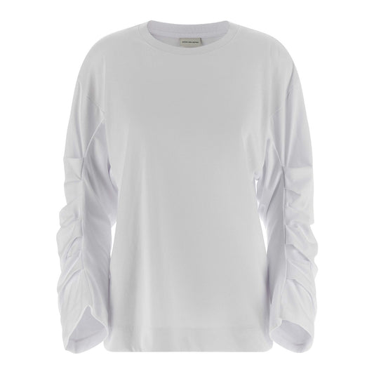 Dries Van Noten White Cotton Long Sleeve T-Shirt