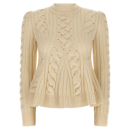 Alexander McQueen Beige Wool Cardigan