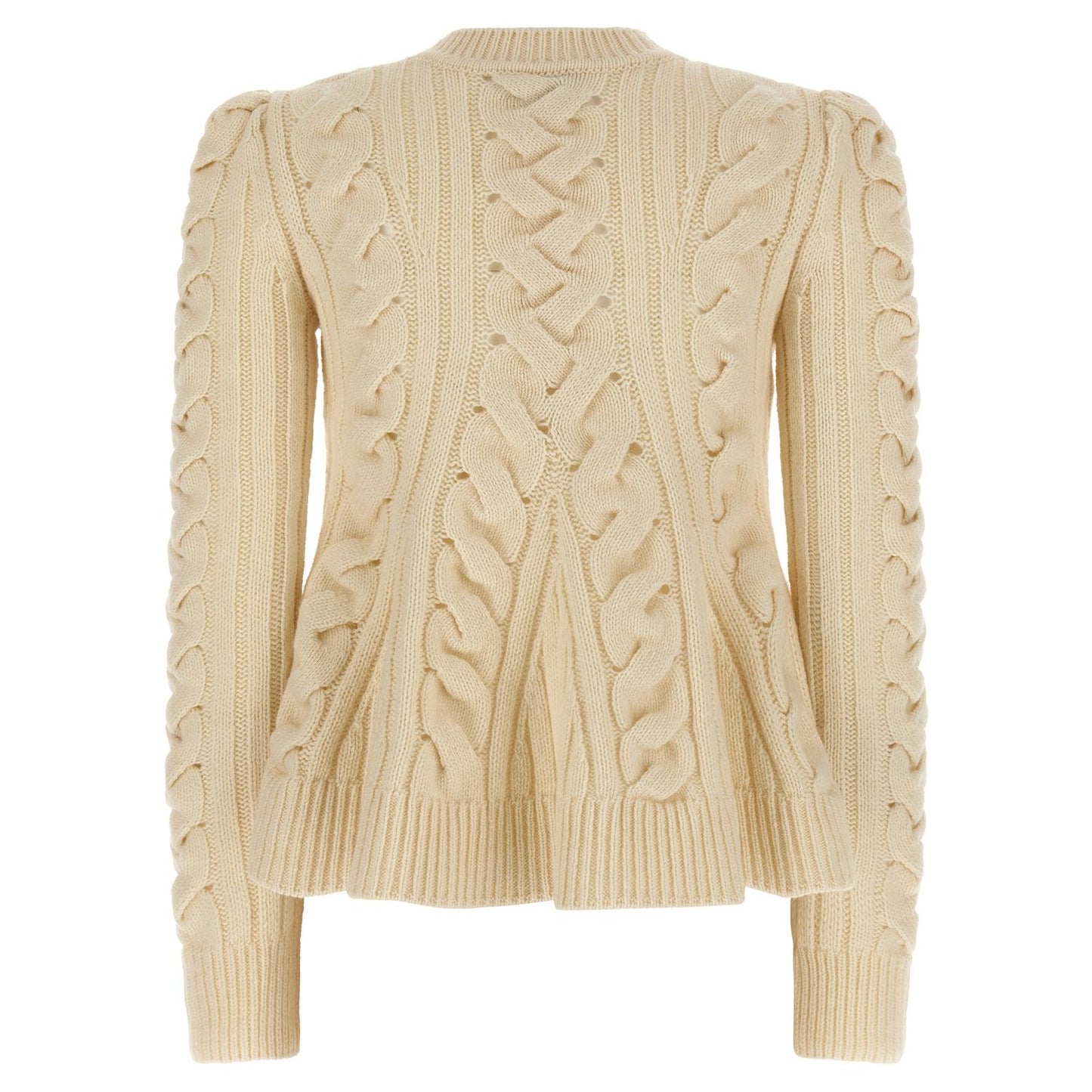 Alexander McQueen Beige Wool Cardigan