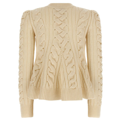 Alexander McQueen Beige Wool Cardigan