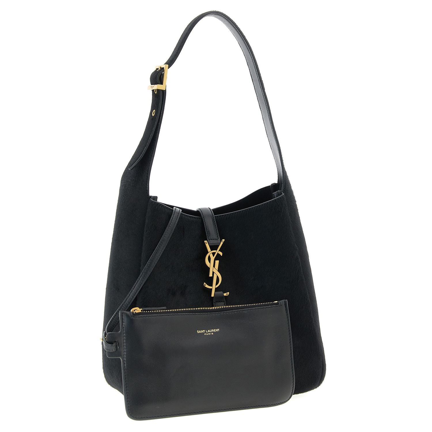Saint Laurent Black Calfskin Shoulder Bag