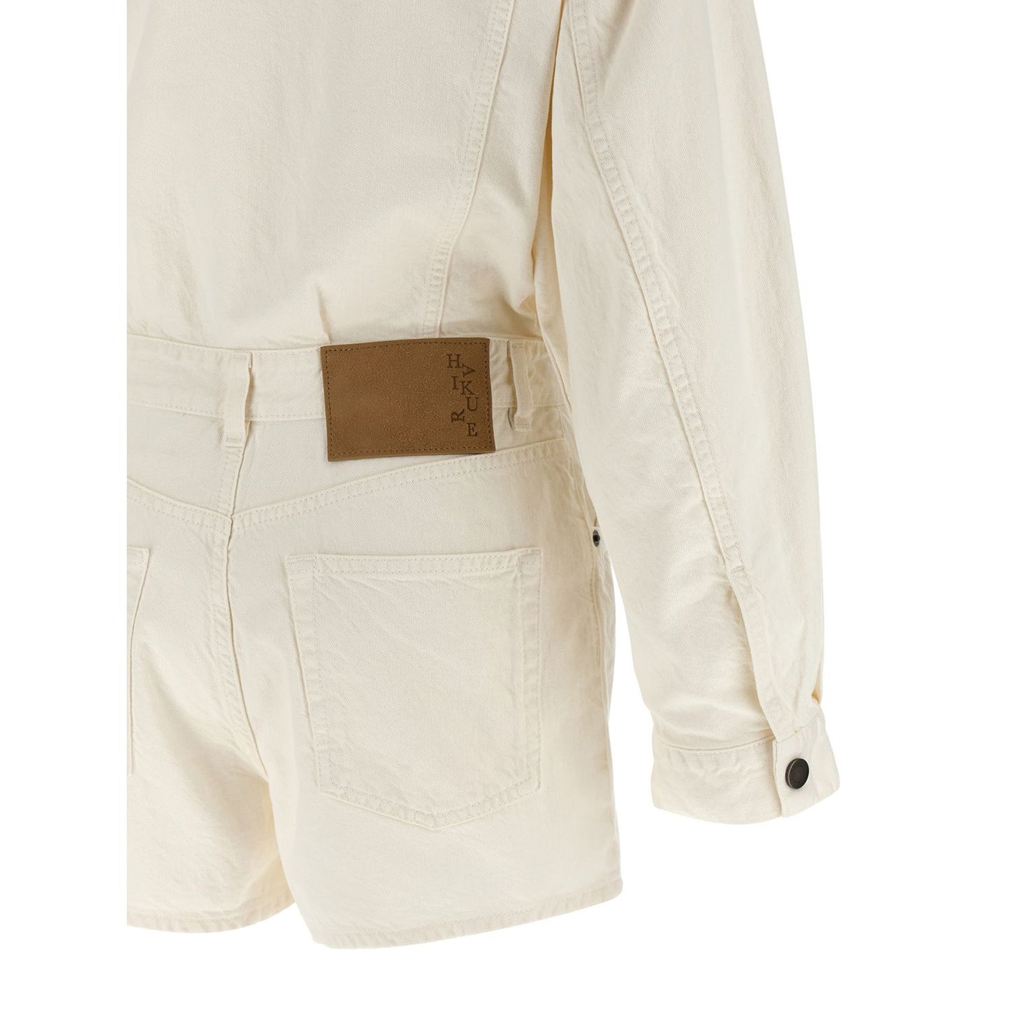 Haikure White Cotton Rompers