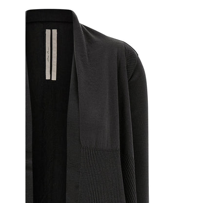 Rick Owens Black Wool Cardigan