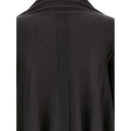 Rick Owens Black Wool Cardigan