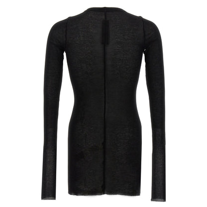 Rick Owens Black Viscose T-Shirt