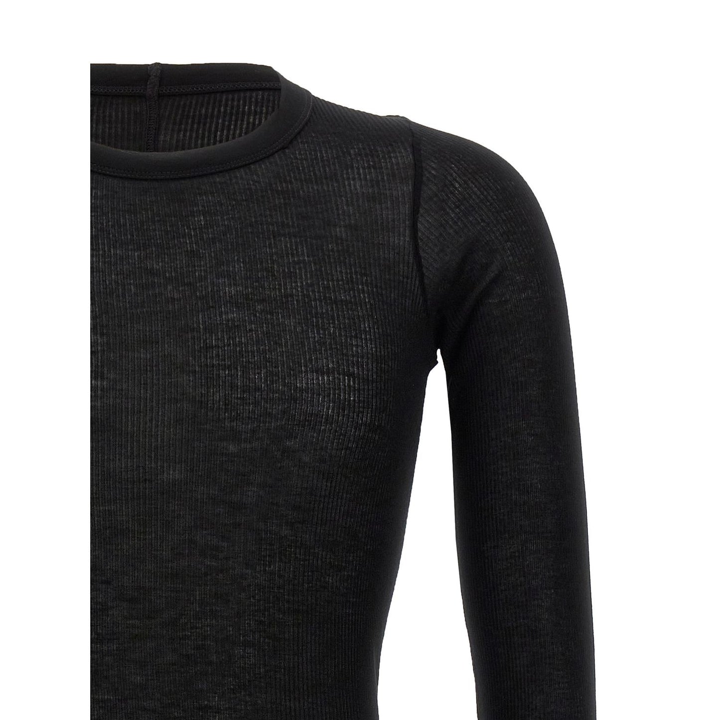Rick Owens Black Viscose T-Shirt