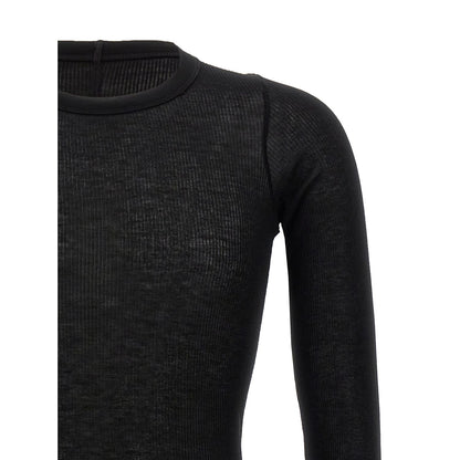 Rick Owens Black Viscose T-Shirt