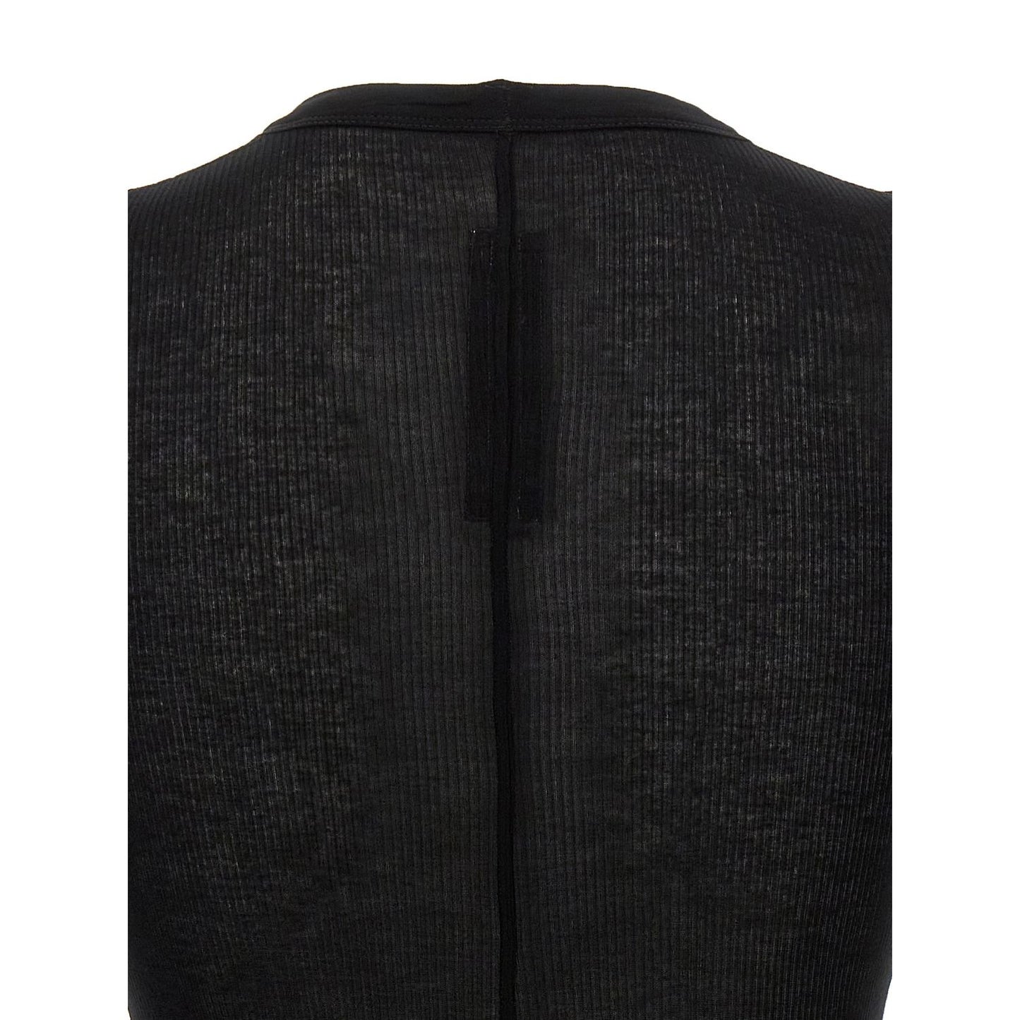 Rick Owens Black Viscose T-Shirt