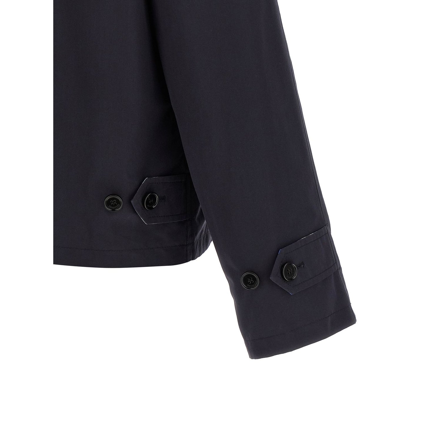 Burberry Blue Cotton Full-Length Jacket