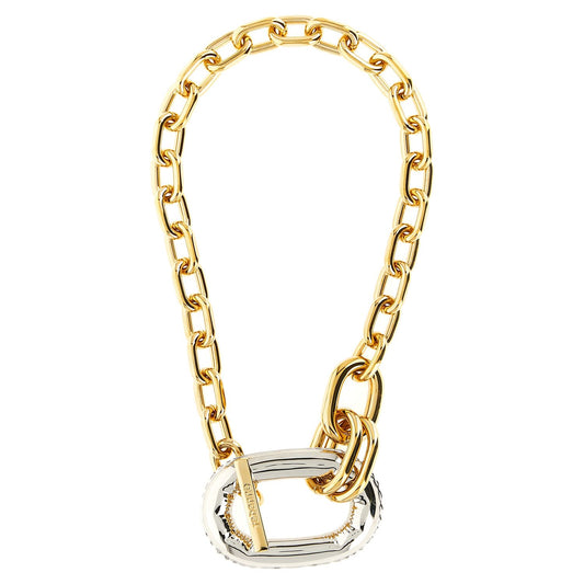 Paco Rabanne Multicolor Brass Necklace