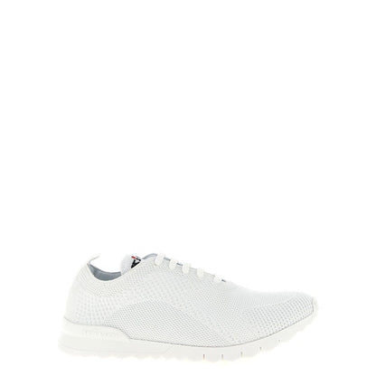 Kiton White Cotton Athletic Sneakers