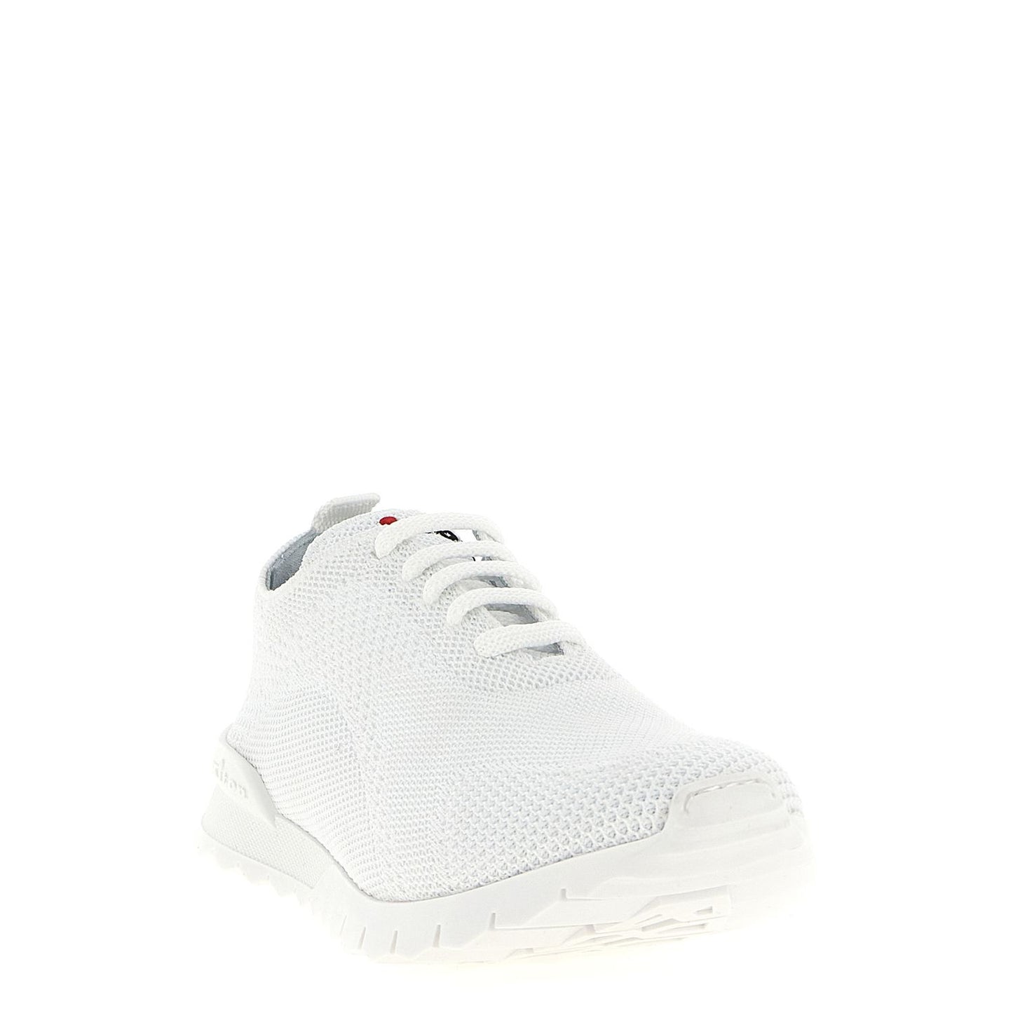 Kiton White Cotton Athletic Sneakers
