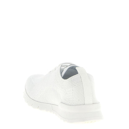 Kiton White Cotton Athletic Sneakers