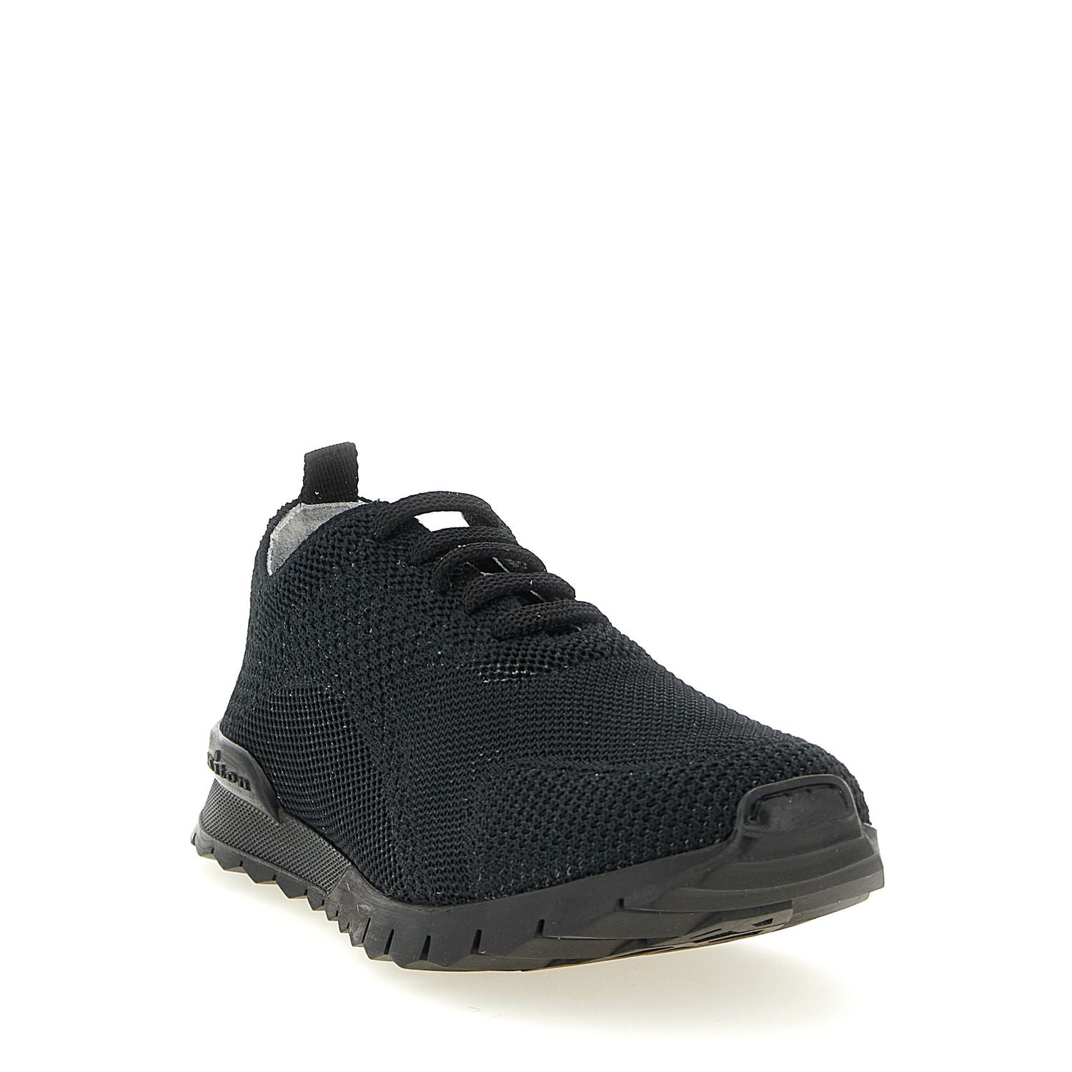 Kiton Black Cotton Athletic Sneakers