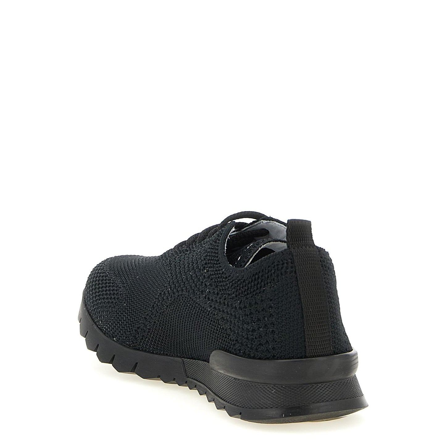 Kiton Black Cotton Athletic Sneakers