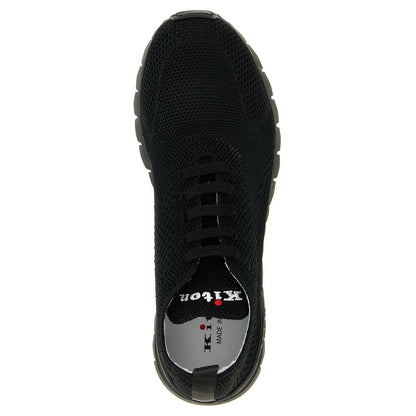 Kiton Black Cotton Athletic Sneakers