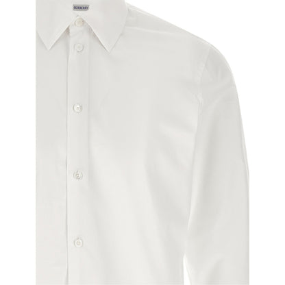 Burberry White Cotton Blouse