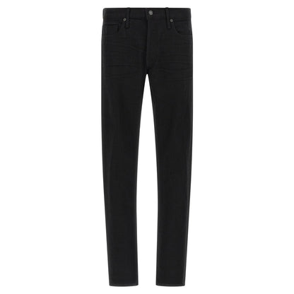 Tom Ford Black Cotton Straight-Leg Jeans