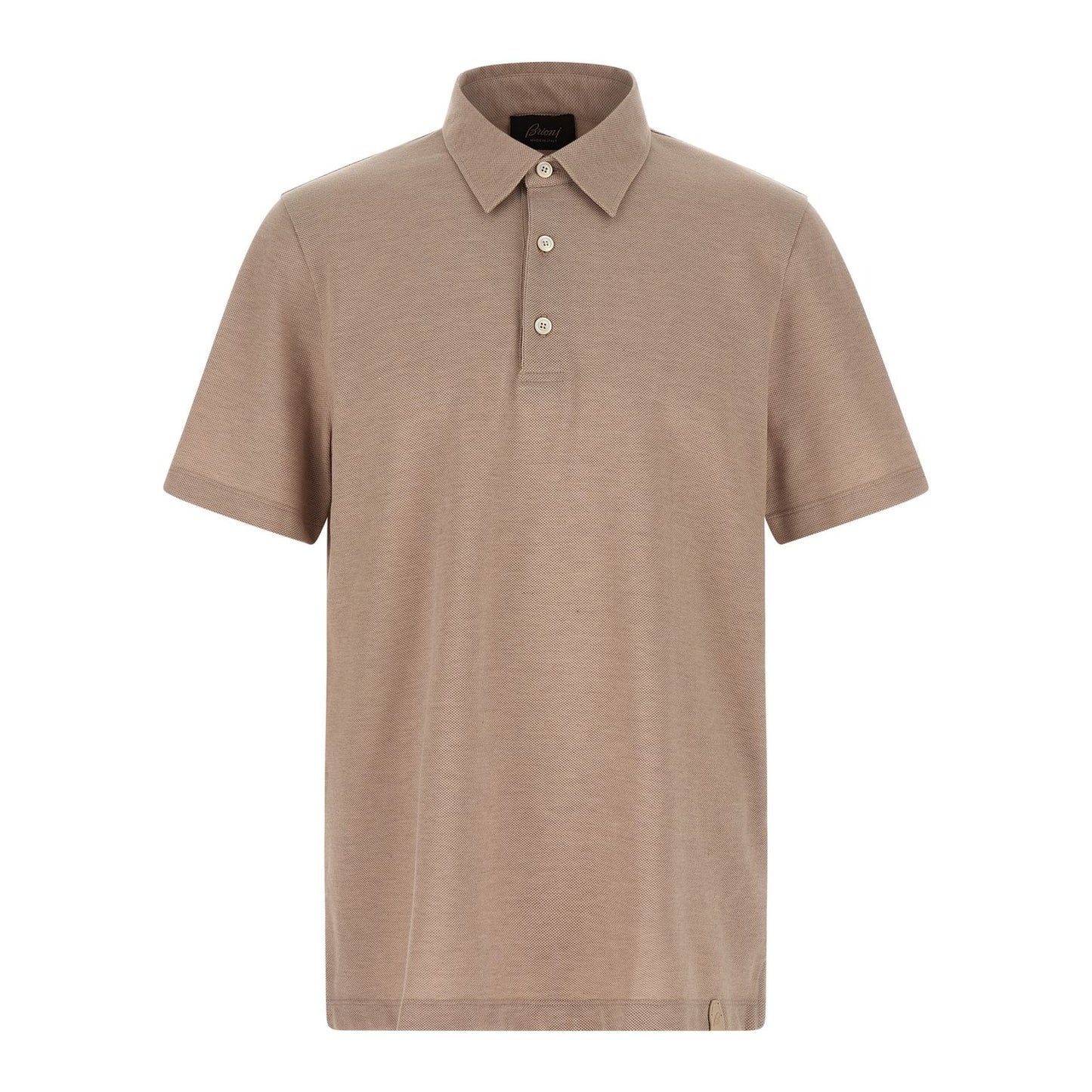Brioni Beige Cotton Polo Shirt