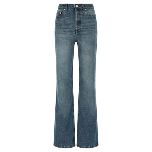 A.P.C. Blue Cotton Flared Jeans