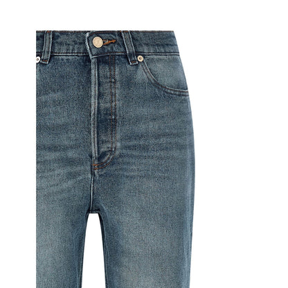 A.P.C. Blue Cotton Flared Jeans