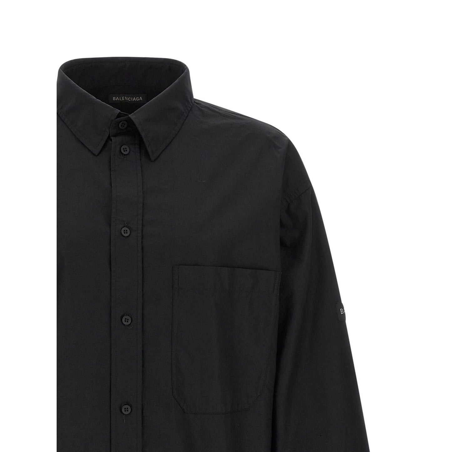 Balenciaga Black Cotton Blouse