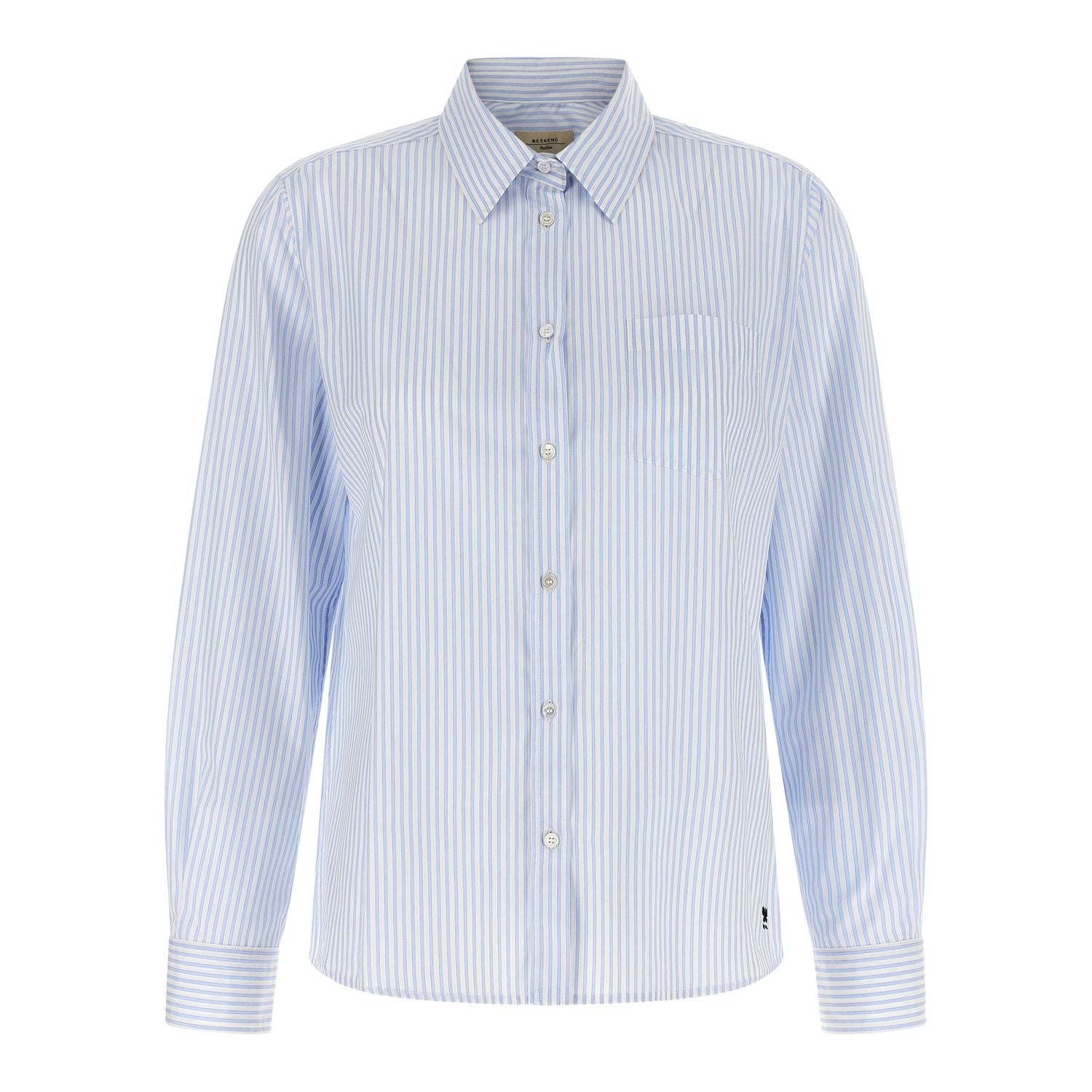 Max Mara Blue Cotton Blouse