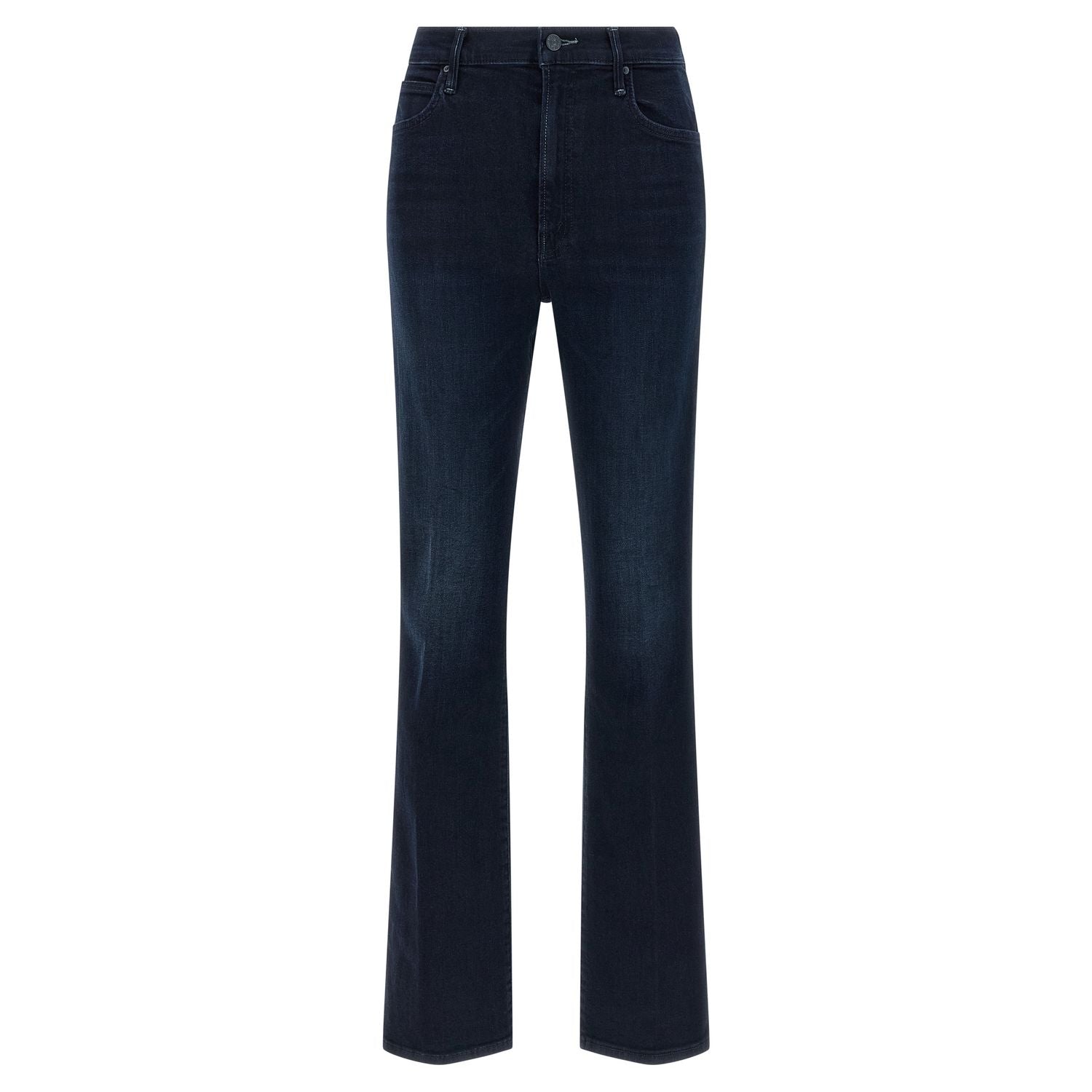 Mother Denim Blue Cotton Flared Jeans