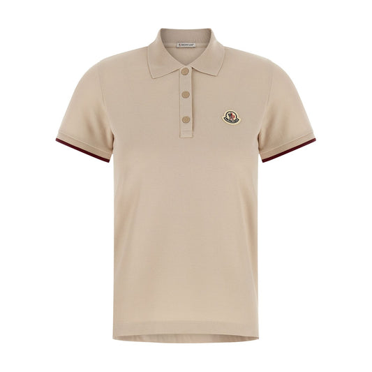 Moncler Beige Cotton Polo Shirt