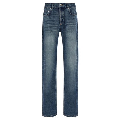 A.P.C. Blue Cotton Straight-Leg Jeans