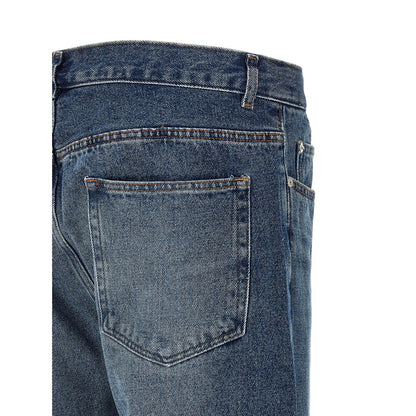 A.P.C. Blue Cotton Straight-Leg Jeans