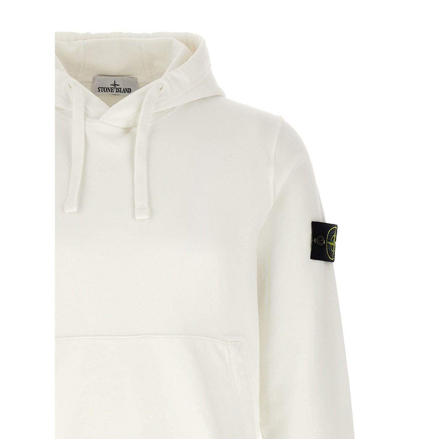 Stone Island White Cotton Sweatshirt