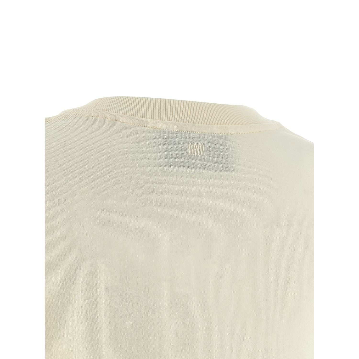 Ami Paris Beige Cotton T-Shirt