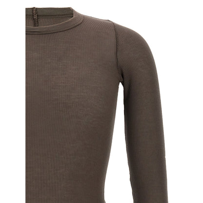 Rick Owens Gray Viscose T-Shirt