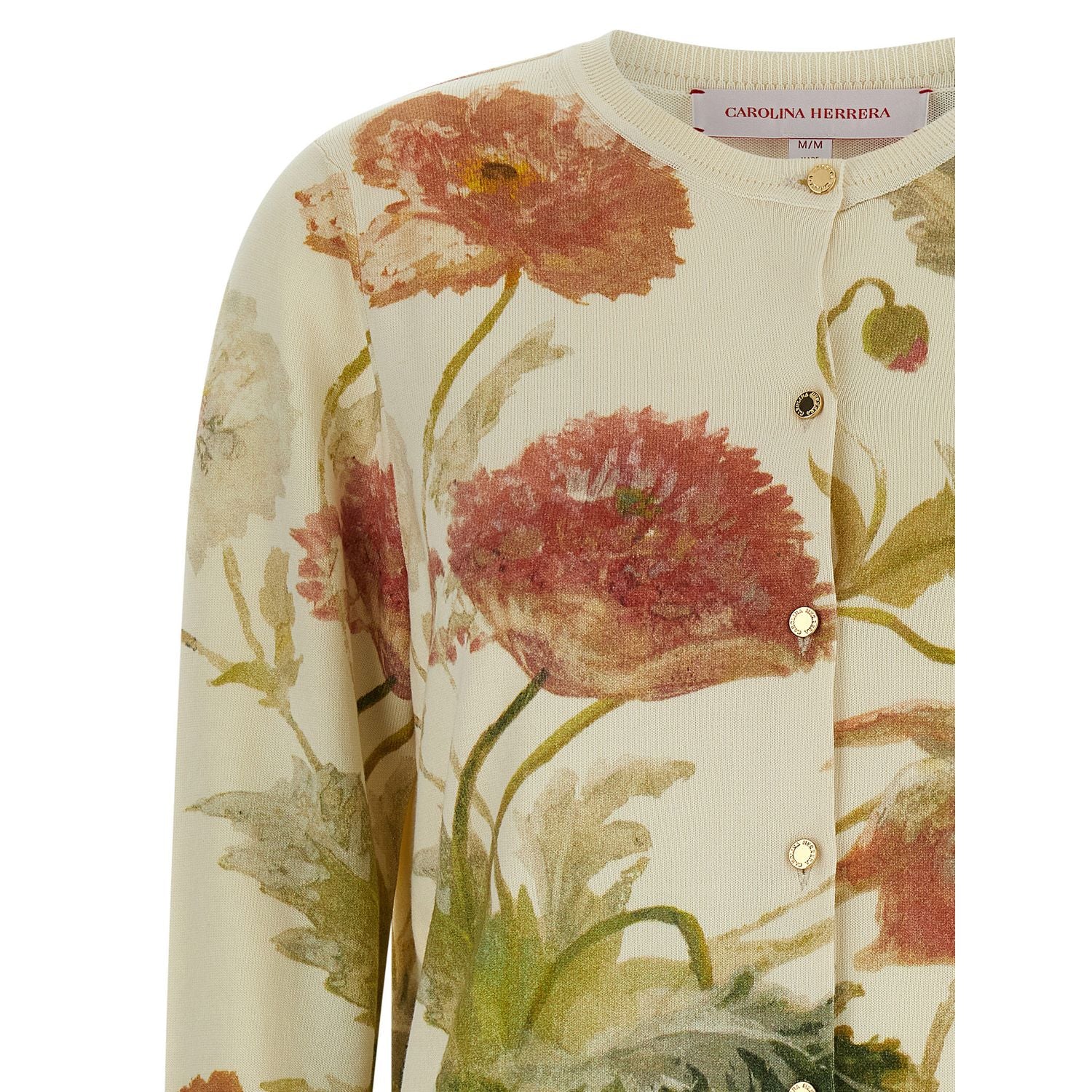 Carolina Herrera White Silk Cardigan