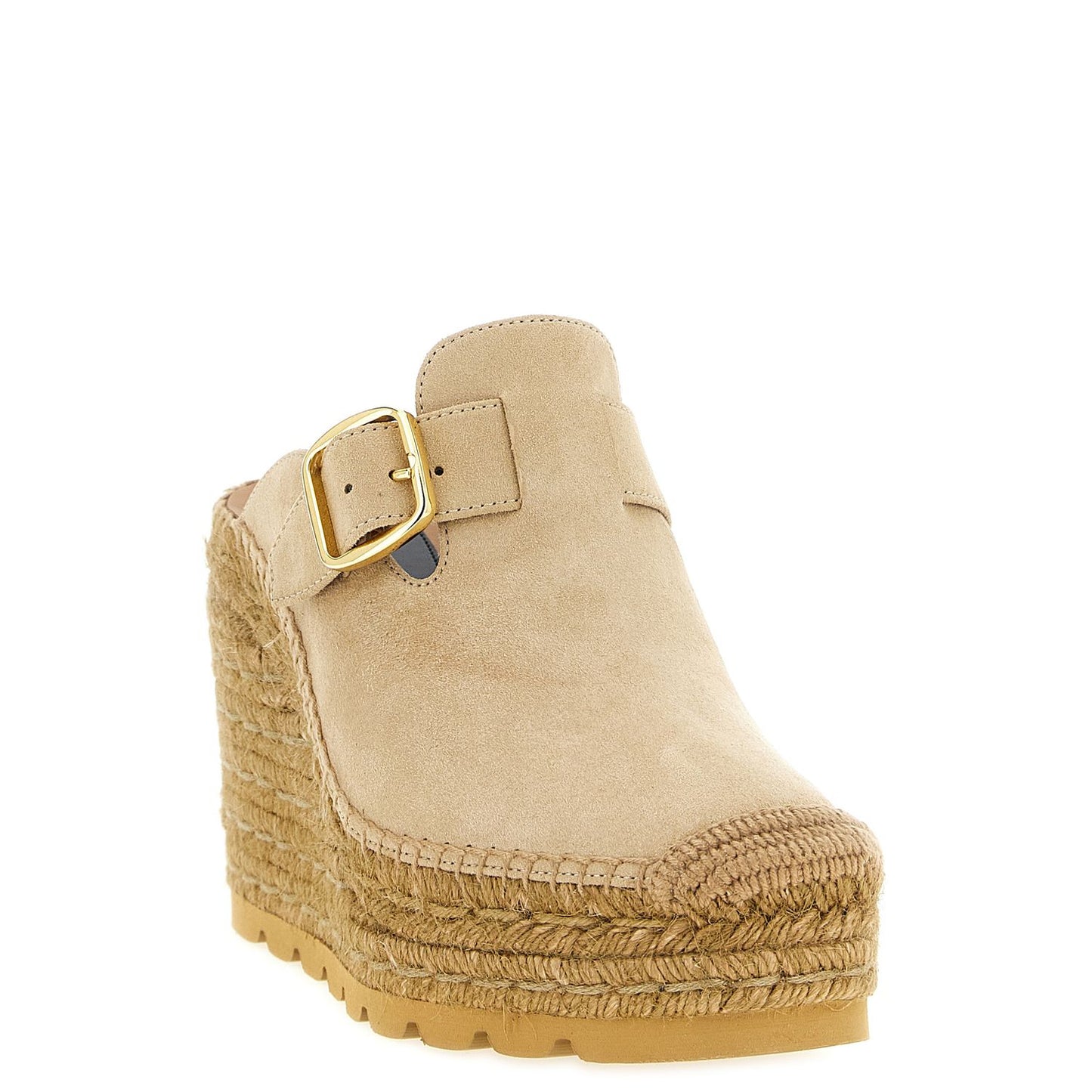 Stella McCartney Beige Viscose Wedge Sandals