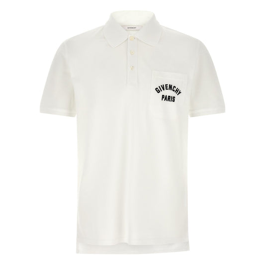 Givenchy White Cotton Polo Shirt