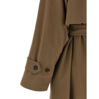 Max Mara Brown Virgin Wool Coat