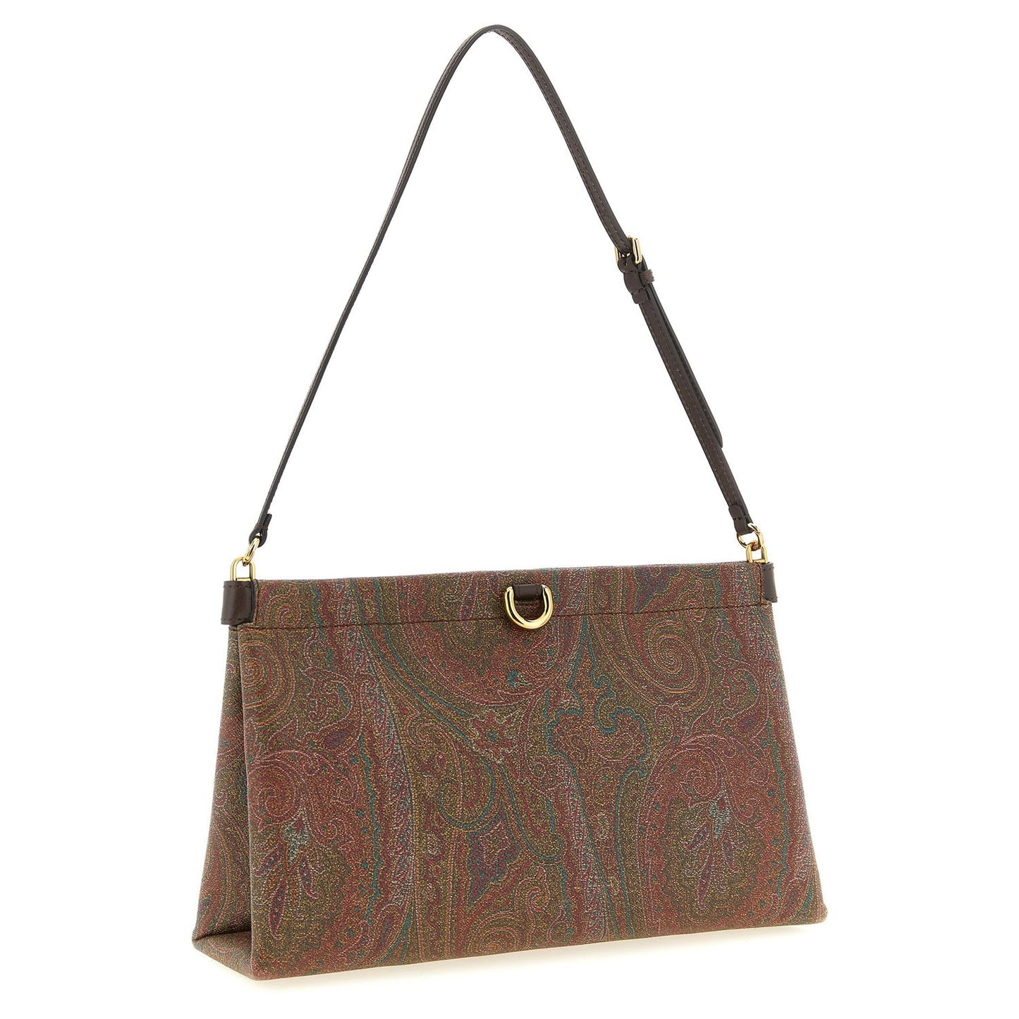 Etro Brown Cotton Clutch Bag