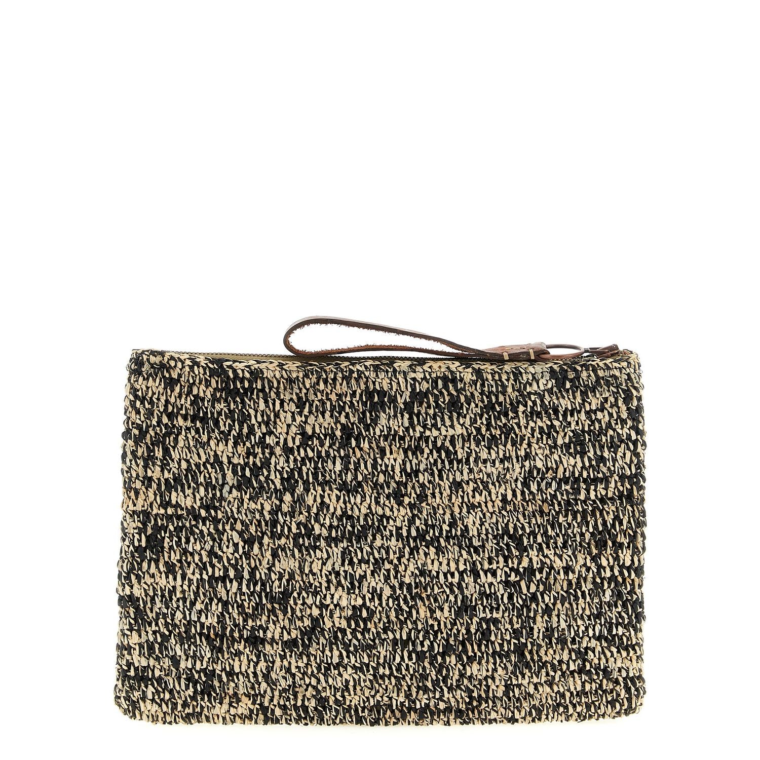 Ibeliv Bicolor Raffia Clutch Bag