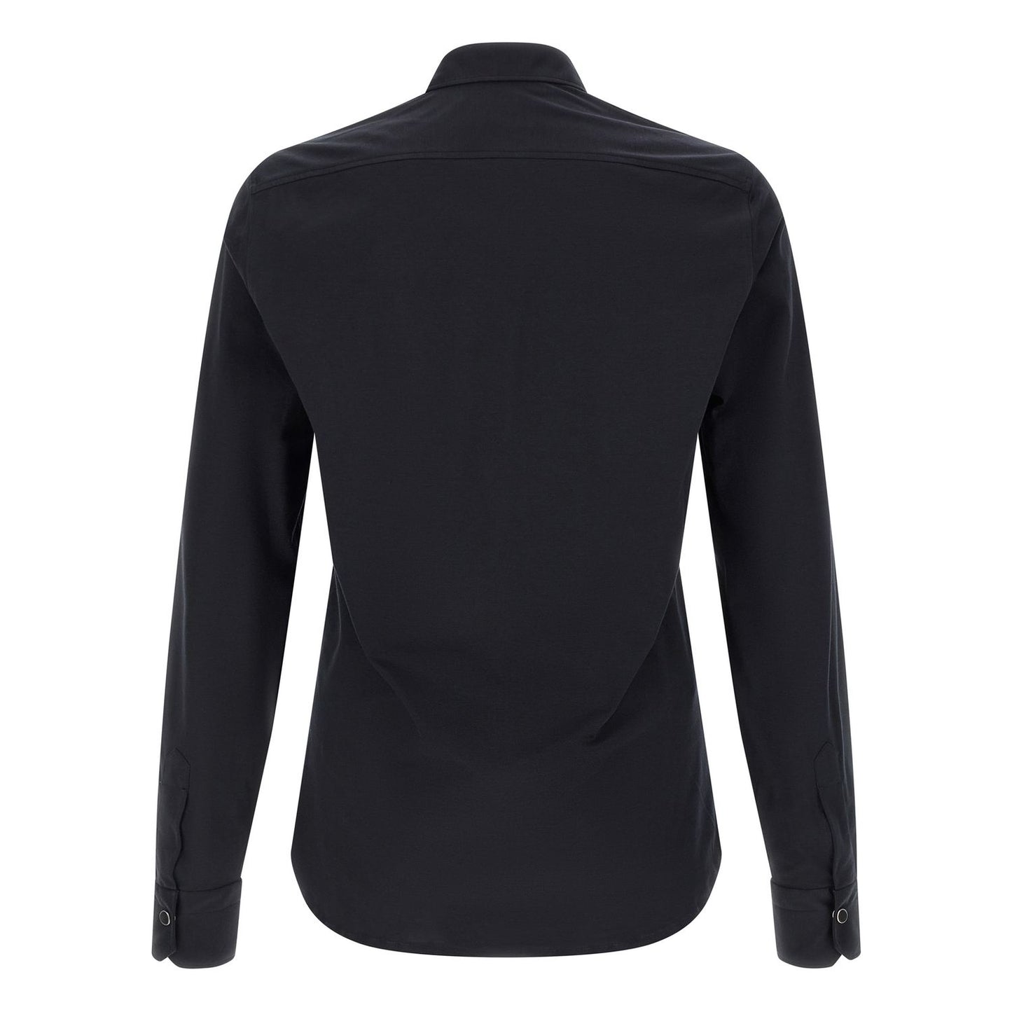 Kiton Blue Cotton Blouse