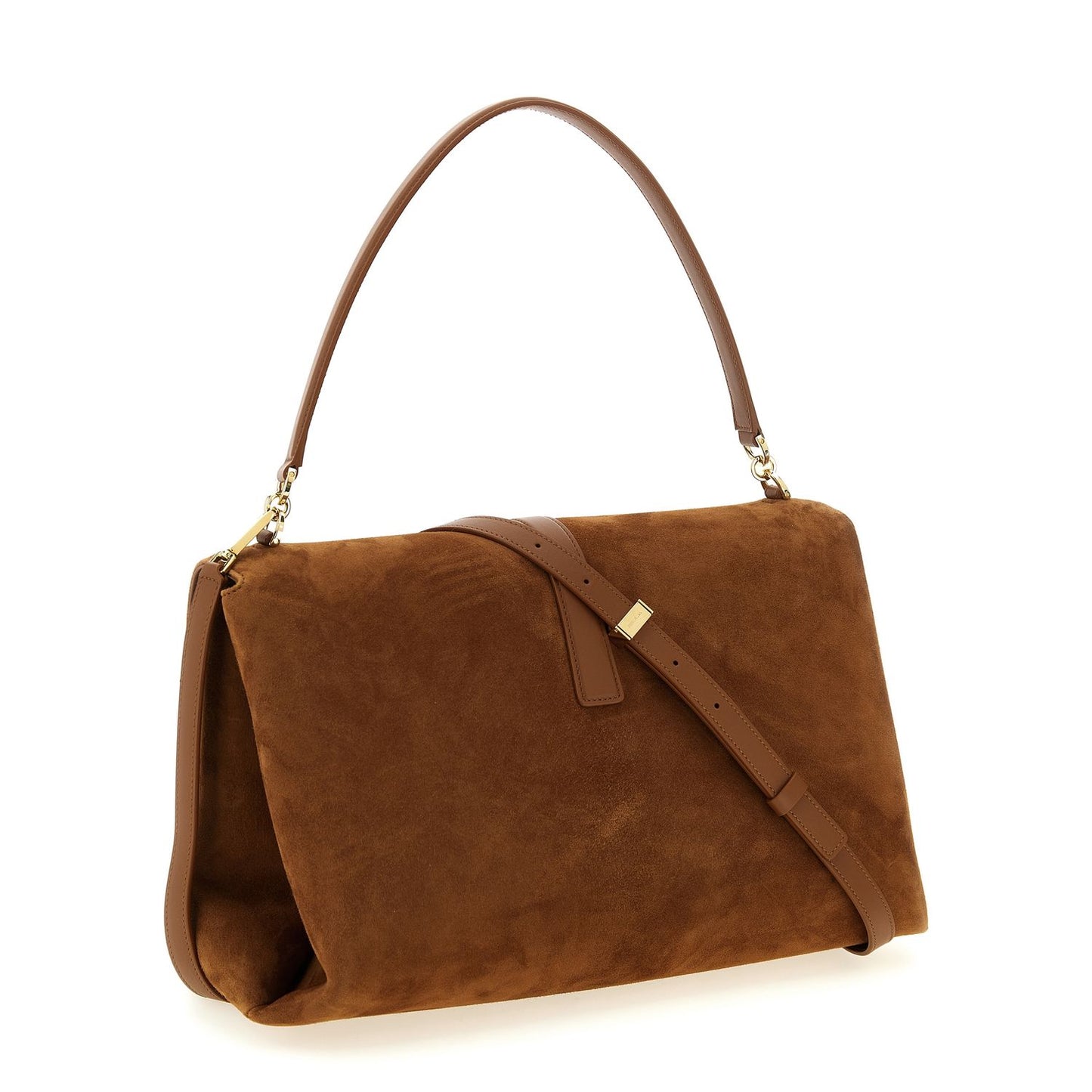 Ferragamo Brown Goatskin Shoulder Bag