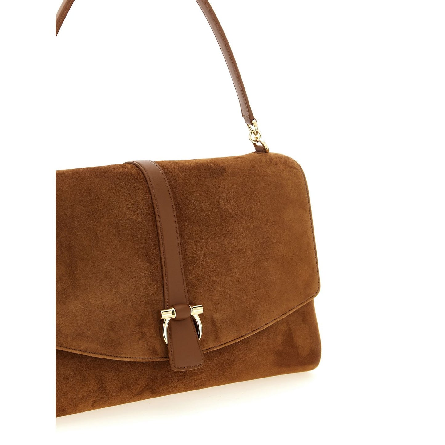 Ferragamo Brown Goatskin Shoulder Bag