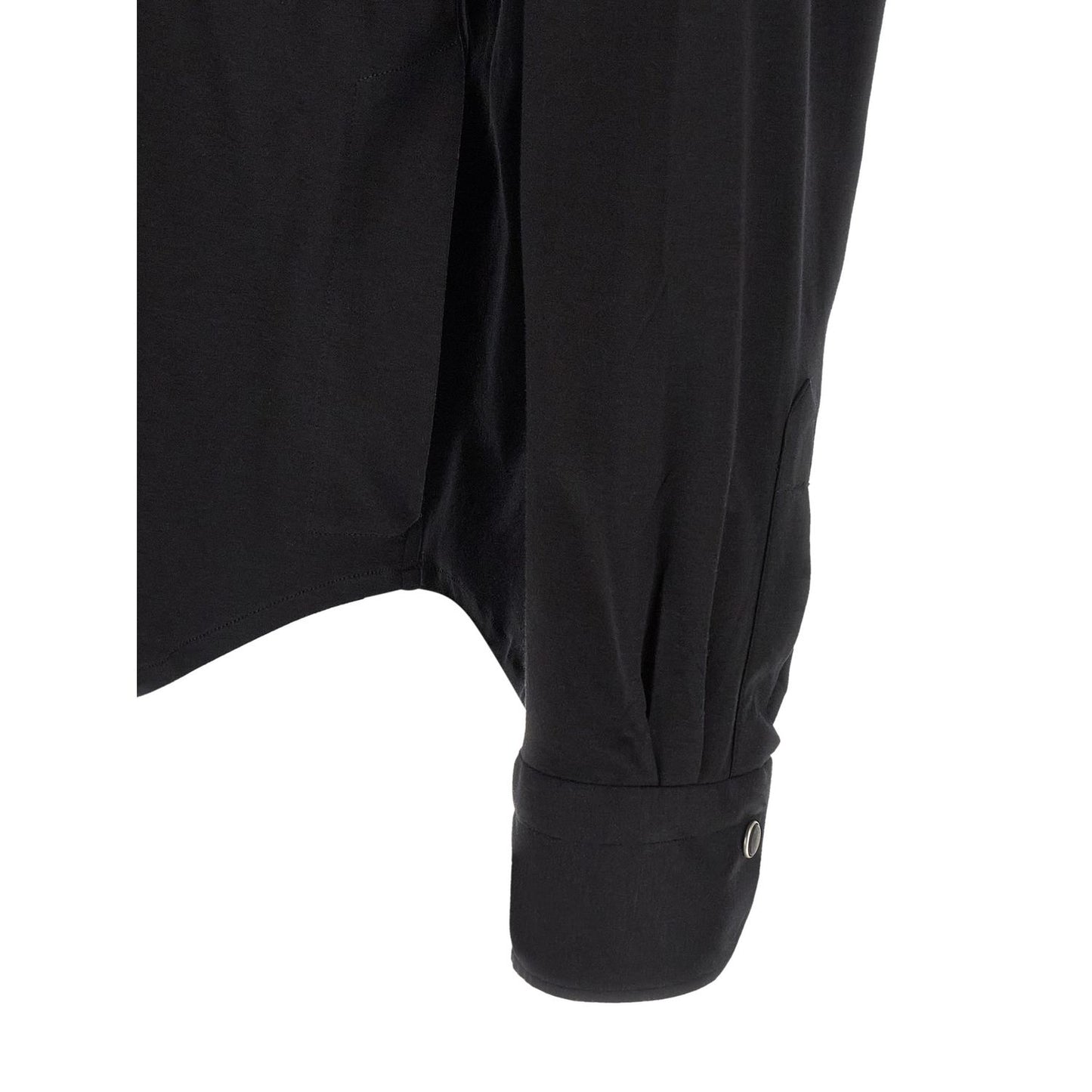 Kiton Black Cotton Blouse