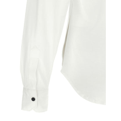 Kiton White Cotton Blouse