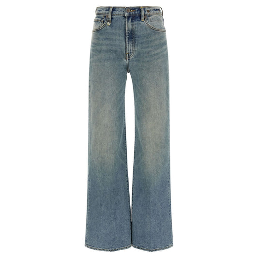 R13 Blue Cotton Flared Jeans
