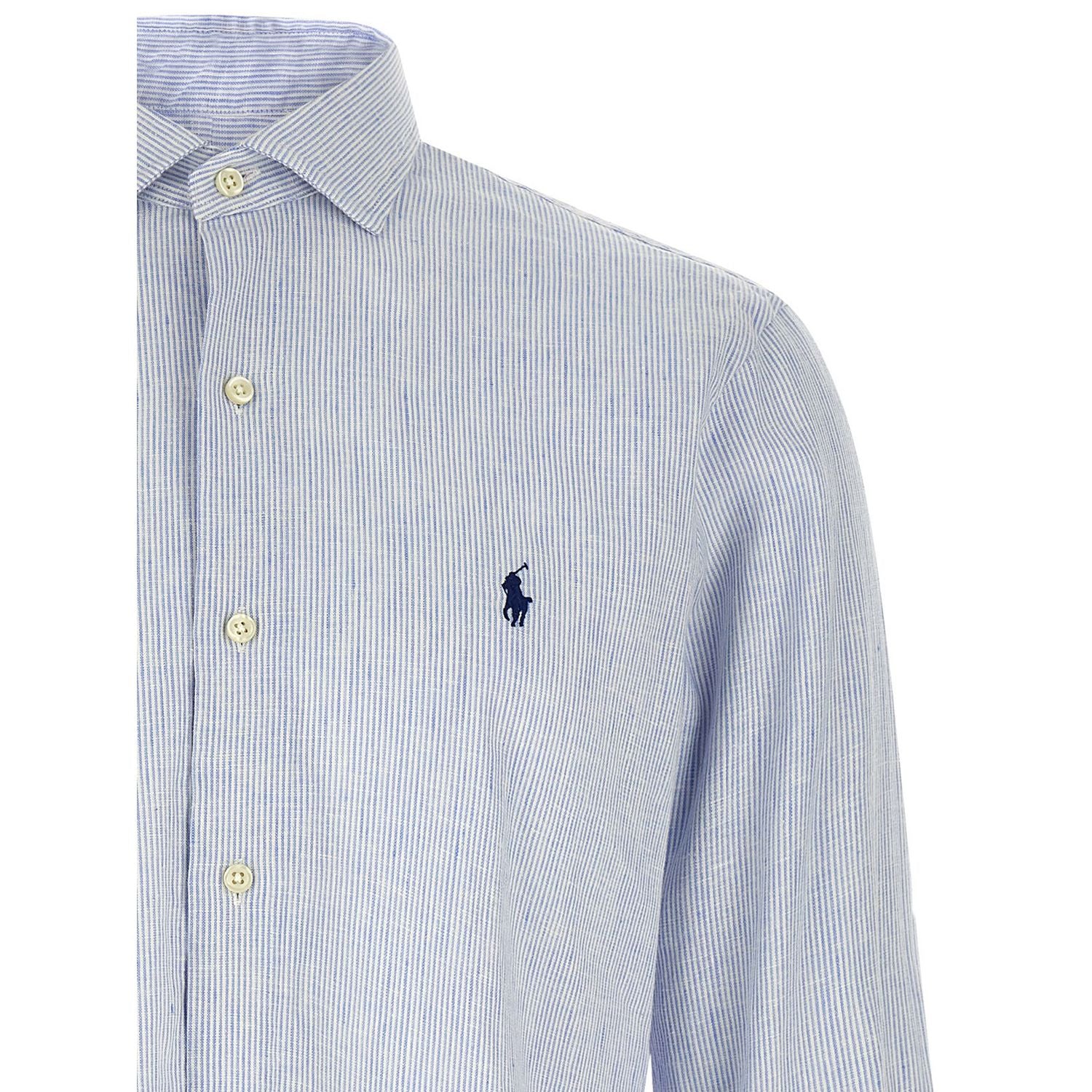 Polo Ralph Lauren Blue Linen Blouse